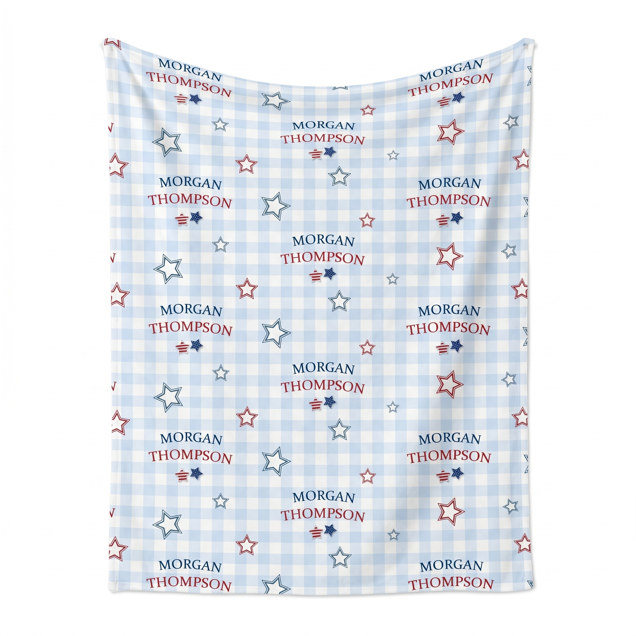 Personalized Swaddle in Star-Spangled Sky