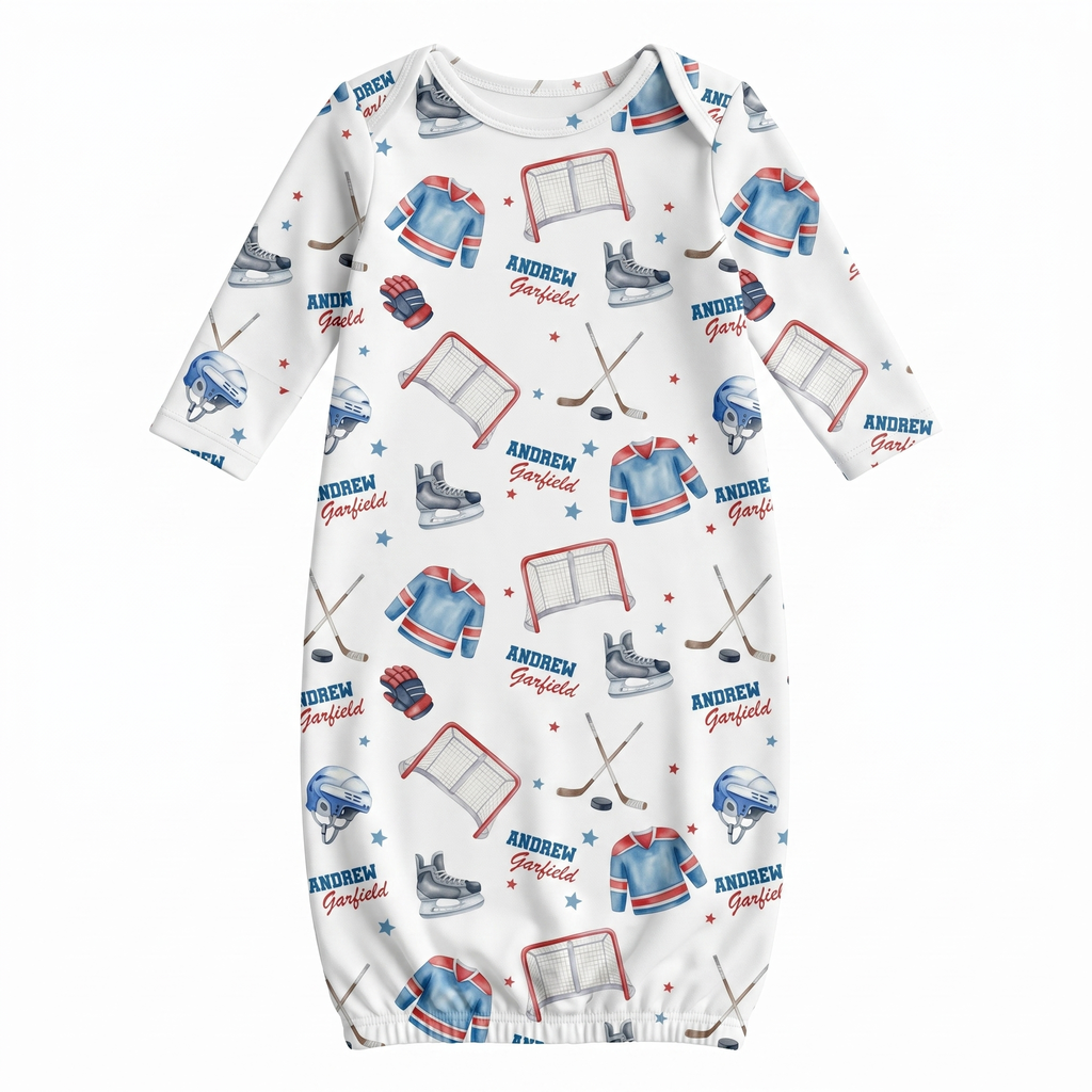 Personalized Sleep Gown in Ice Hockey