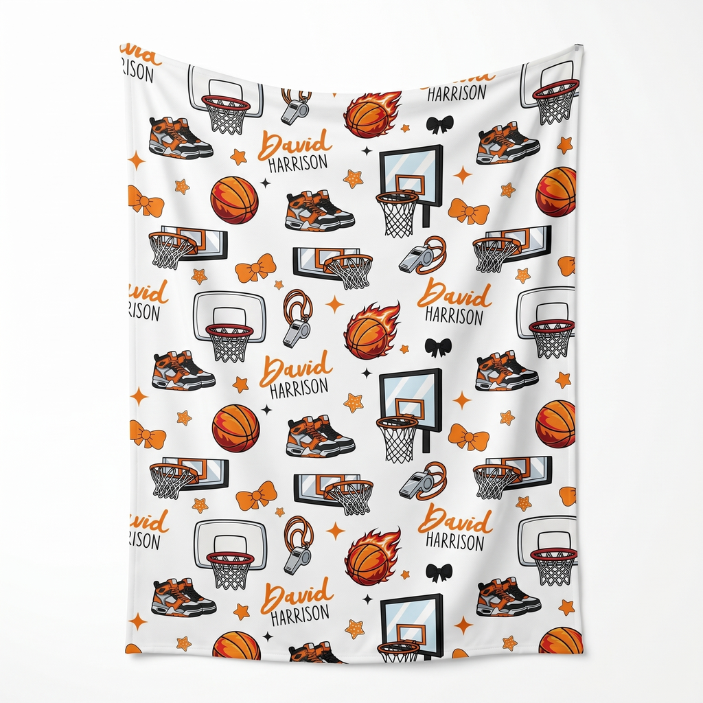 Personalized Swaddle in Basketball
