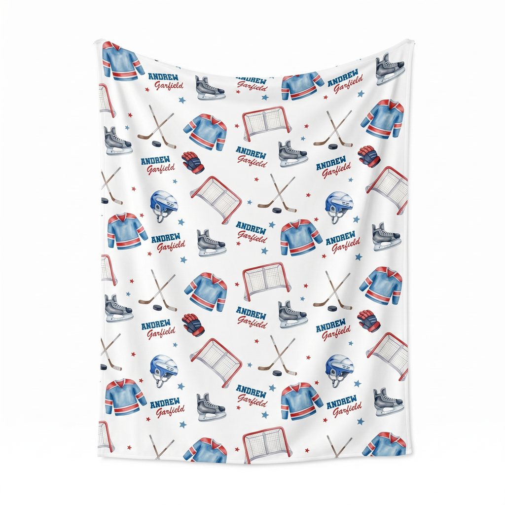 Personalized Swaddle in Ice Hockey
