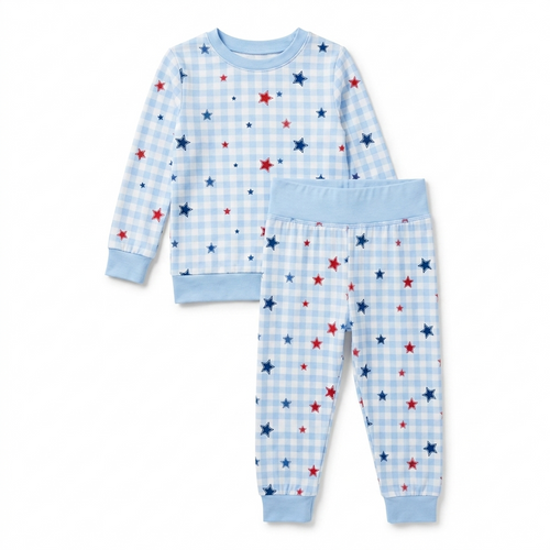 Pajama Set in Red, Blue and Star