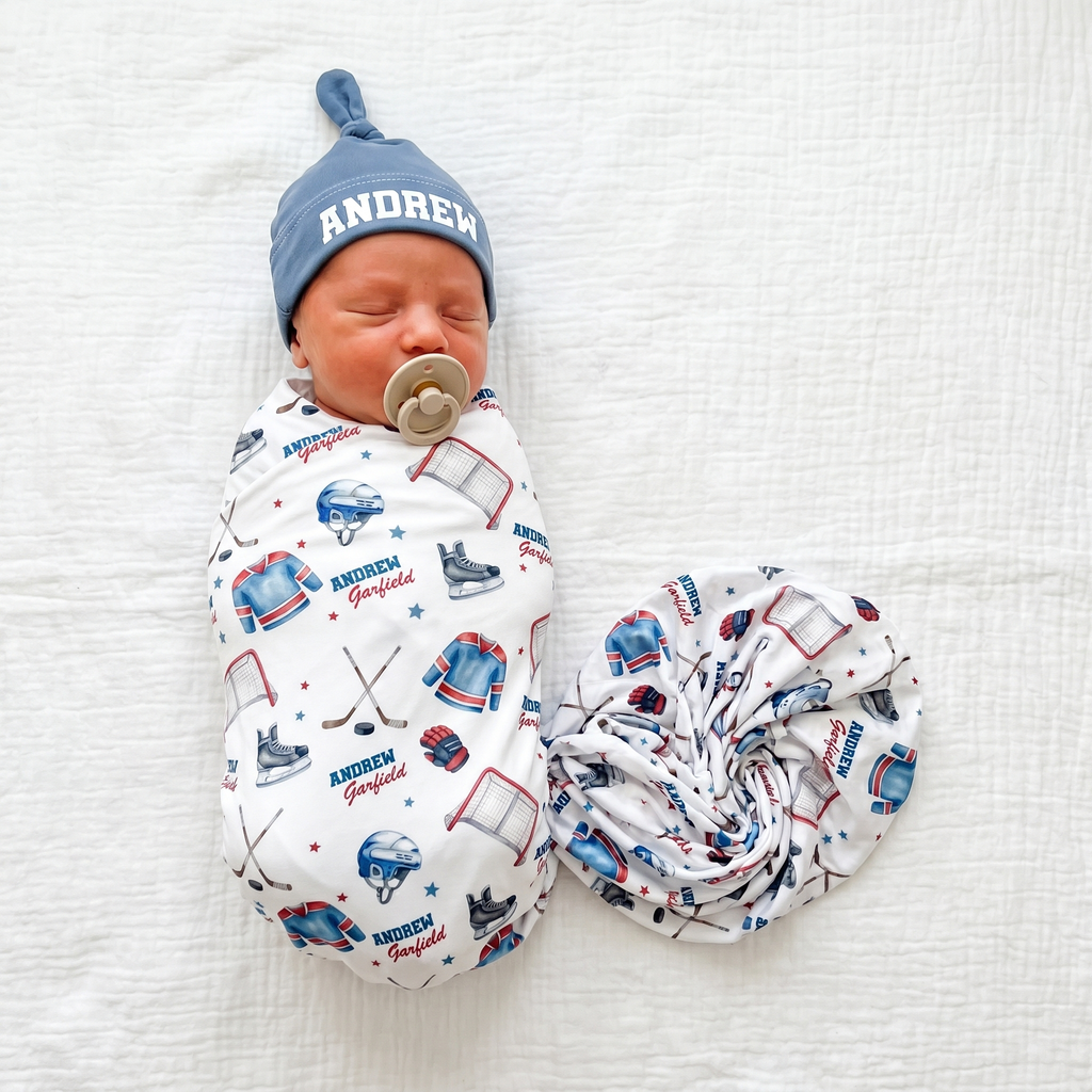 Personalized Swaddle in Ice Hockey