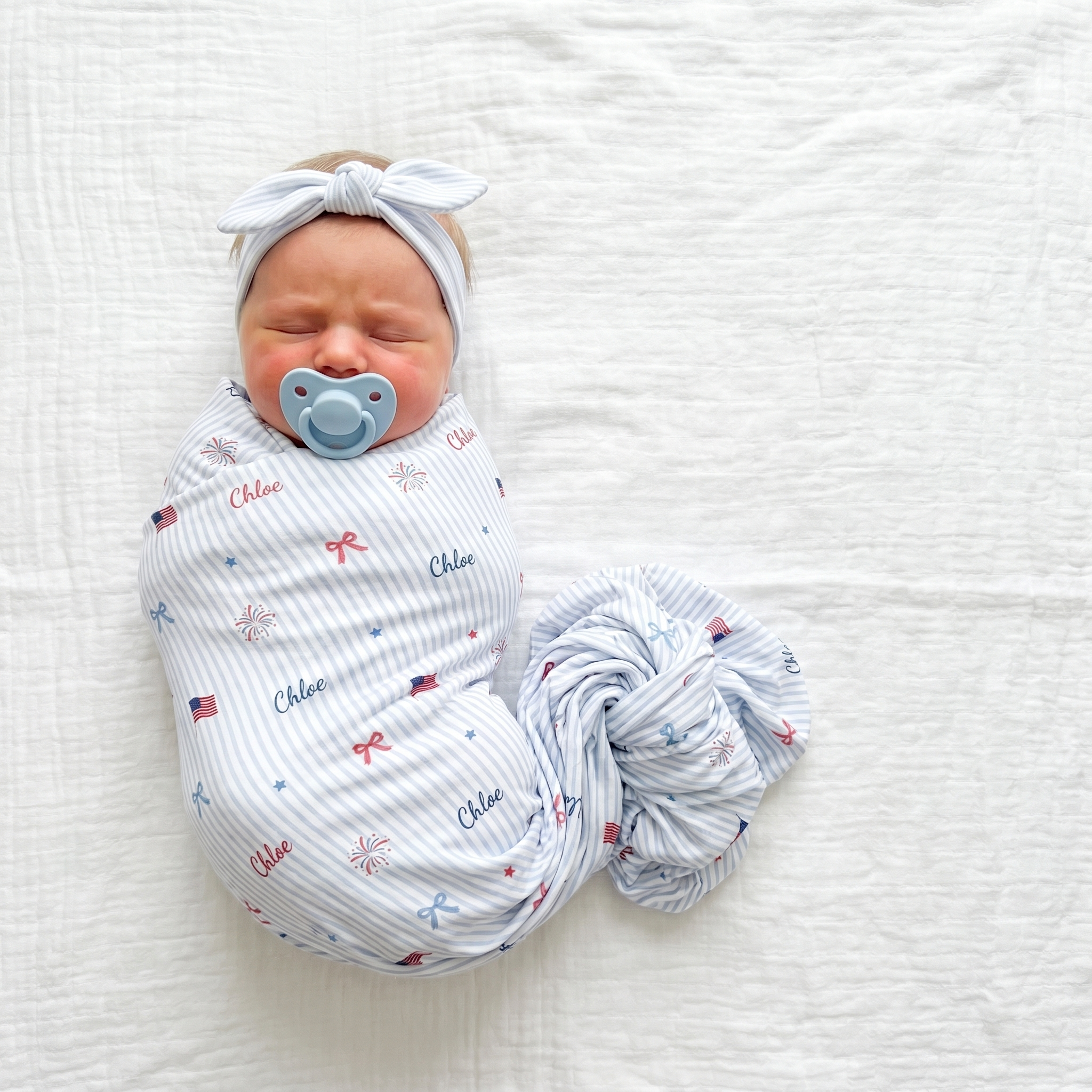 Personalized Swaddle in Patriotic