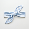 Personalized Knotted Headband in Baby Blue Gingham