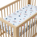 Personalized Crib Sheet in Red, Blue and Star