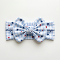 Personalized Bow Headband in Red, Blue and Star