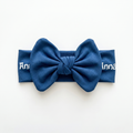 Personalized Bow Headband in Ocean Blue