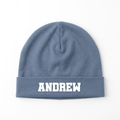 Personalized Beanie in Smoke Blue