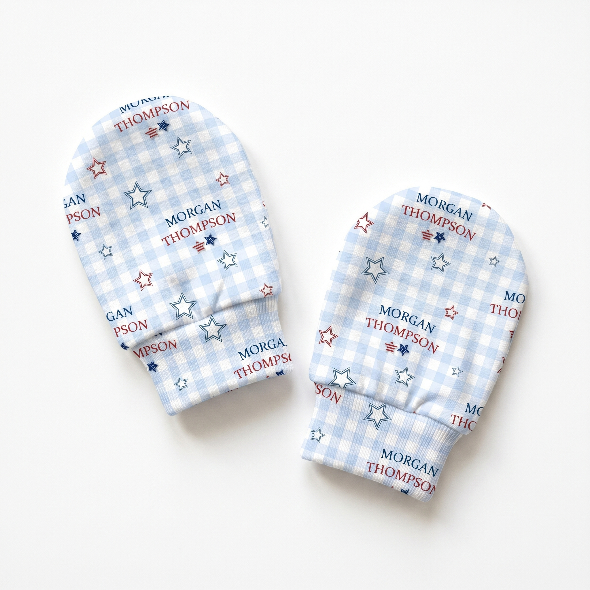 Personalized Mittens in Star-Spangled Sky