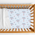 Personalized Crib Sheet in Star-Spangled Sky